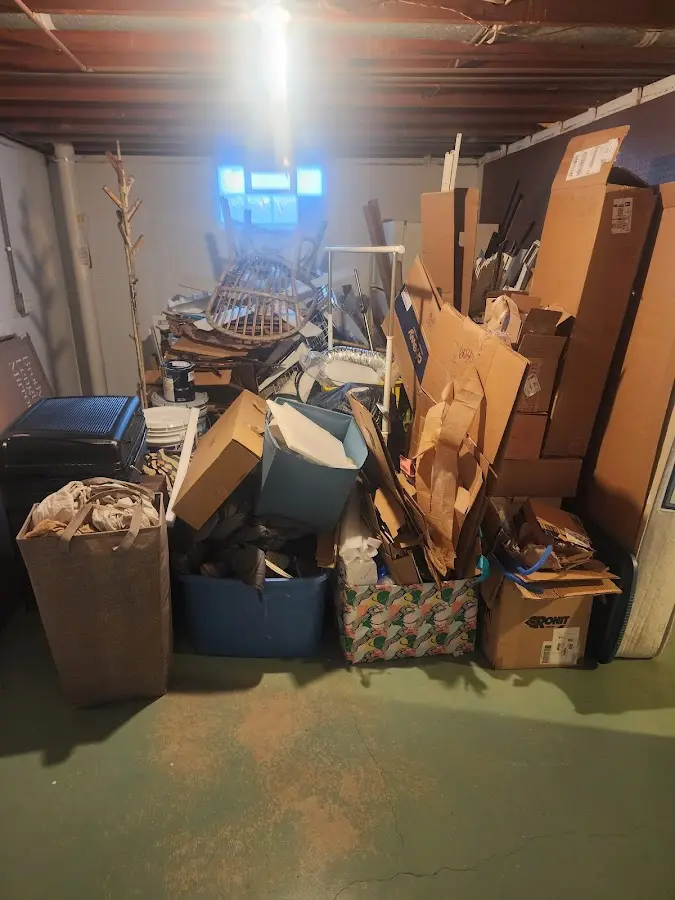 Roll-off dumpster container at job site for 8 Yard Dumpster Rental in Shrewsbury